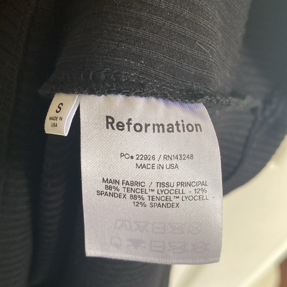 Reformation Black Rib Sleeveless Dress - Picture 6 of 9